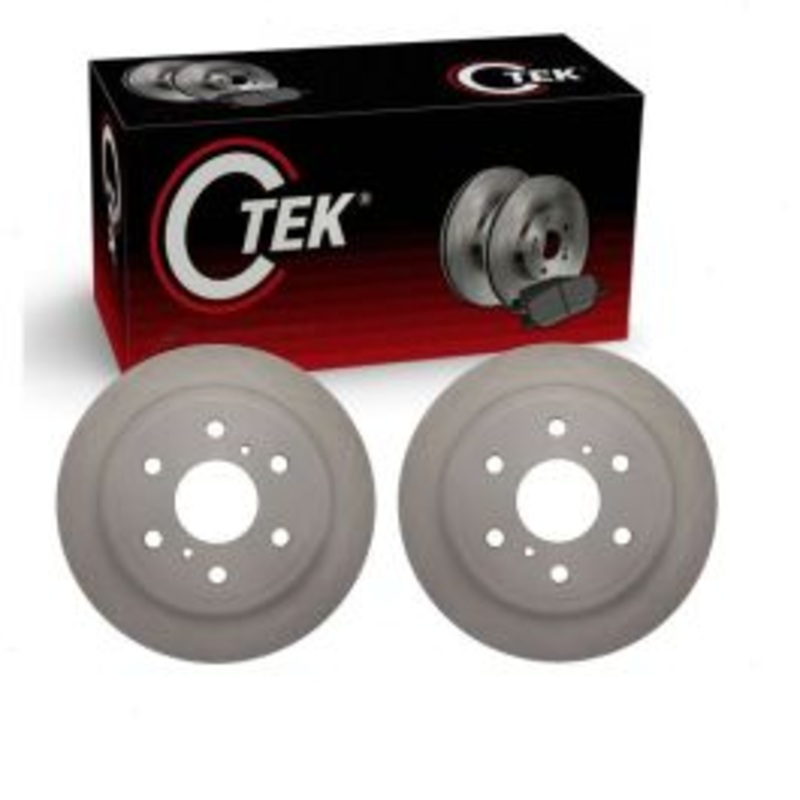 2 pc Centric CTEK Rear Disc Brake Rotors for 2007-2020 GMC Yukon