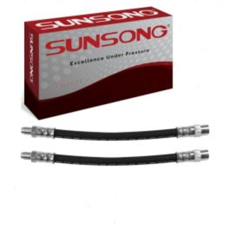 2 pc Sunsong Rear Outer Brake Hydraulic Hoses for 1983-1984 BMW 633CSi