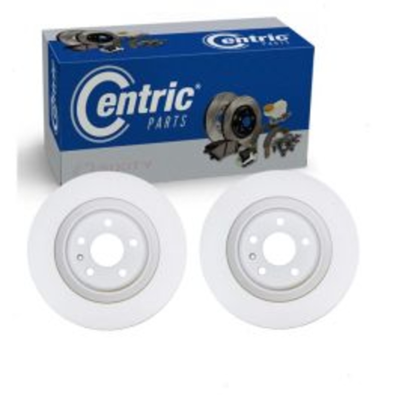 2 pc Centric GCX Rear Disc Brake Rotors for 2017-2023 Audi A4 Quattro