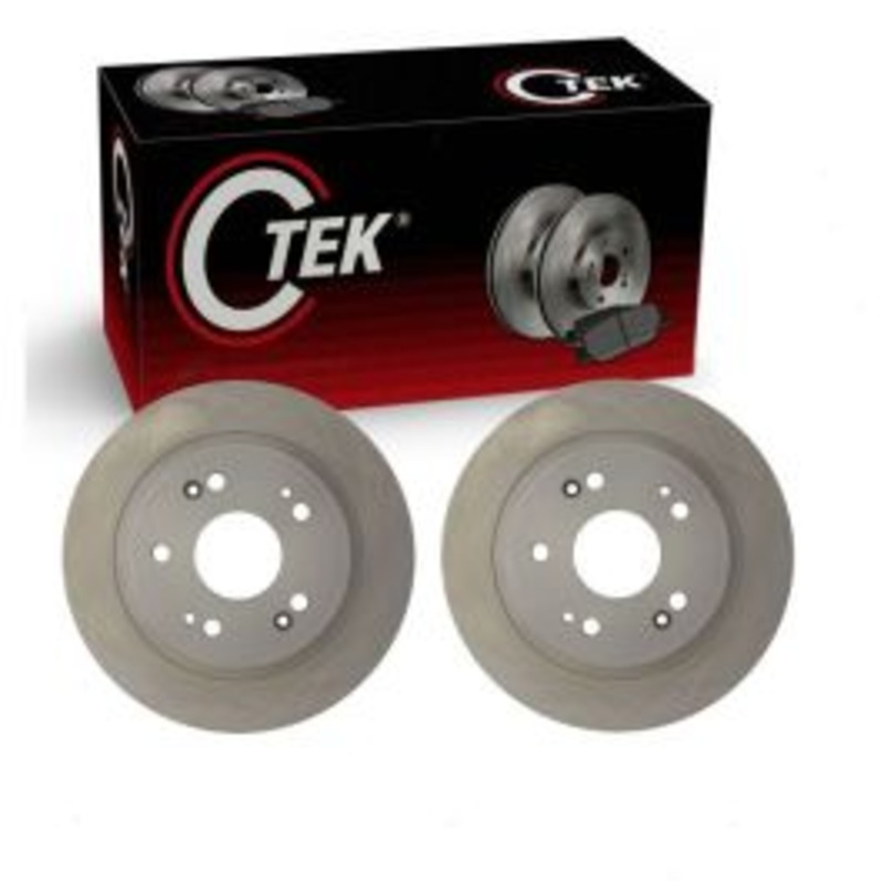 2 pc Centric CTEK Rear Disc Brake Rotors for 2016-2022 Acura ILX