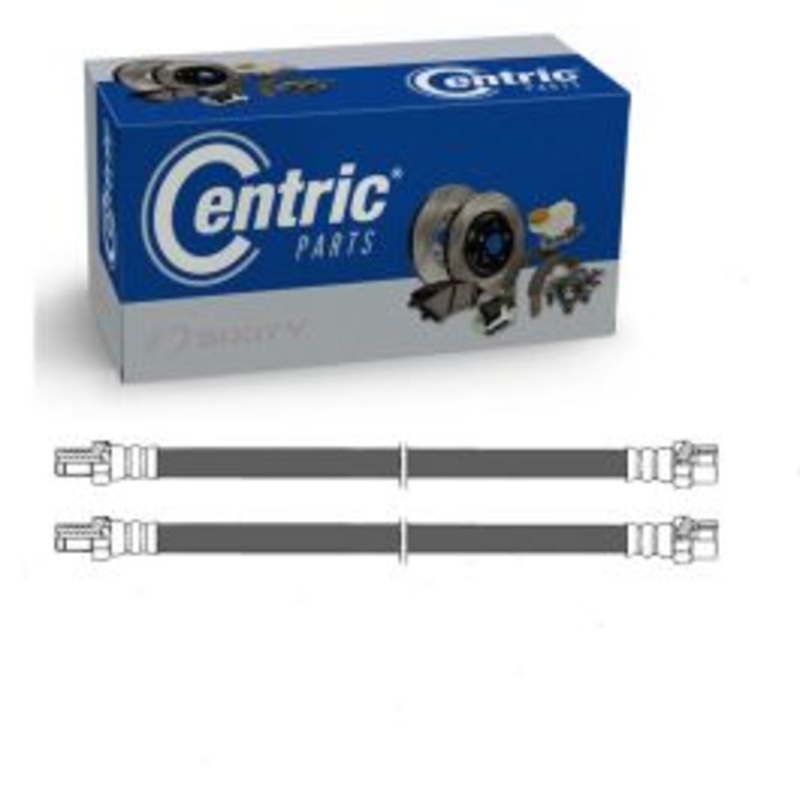 2 pc Centric Premium Front Lower Brake Hydraulic Hoses for 2000-2002 Mercedes-Benz E430