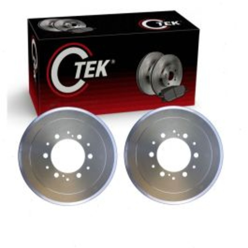 2 pc Centric CTEK Rear Brake Drums for 2004-2009 Toyota Hilux