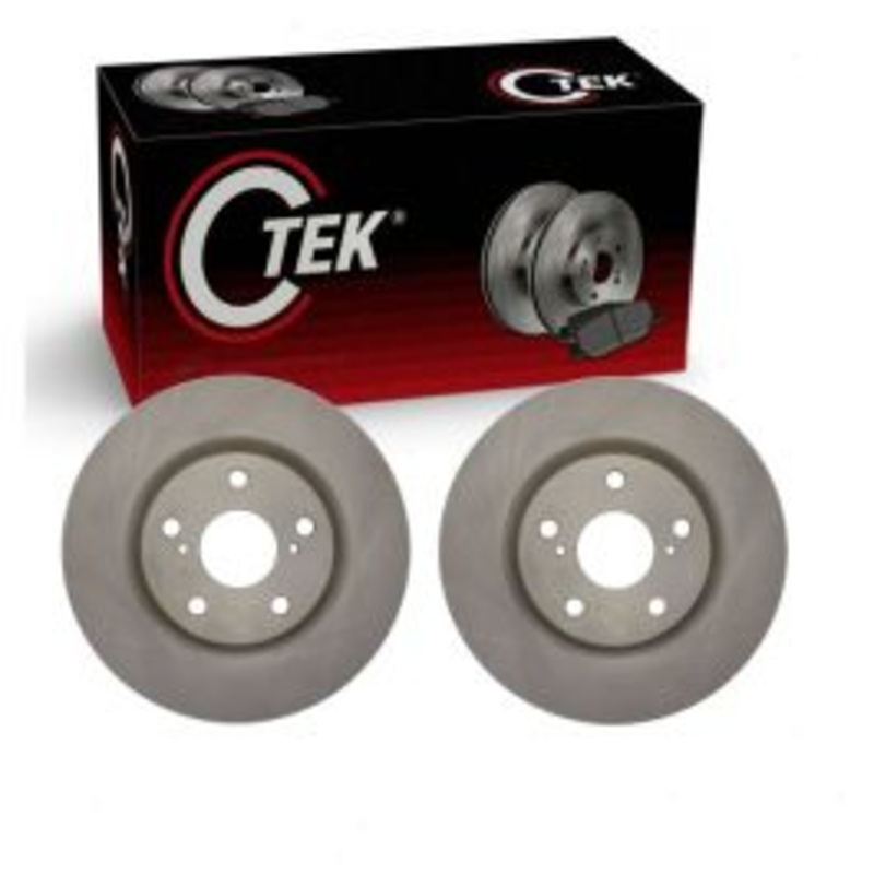 2 pc Centric CTEK Front Disc Brake Rotors for 2009-2013 Toyota Matrix 2.4L L4