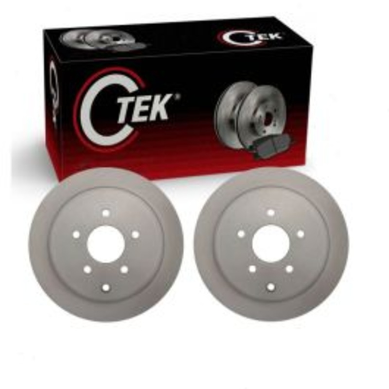 2 pc Centric CTEK Rear Disc Brake Rotors for 2014-2023 INFINITI Q50