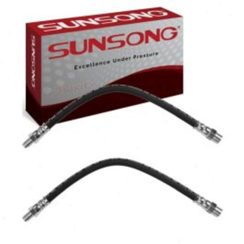 2 pc Sunsong Rear Brake Hydraulic Hoses for 2006-2007 Mercedes-Benz C350