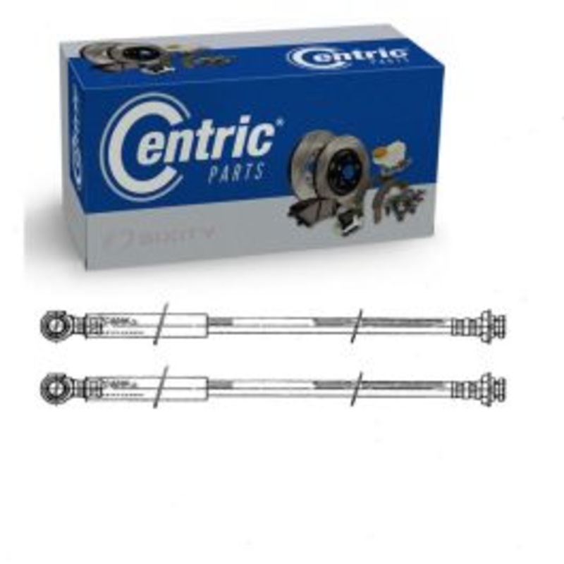 2 pc Centric Premium Front Brake Hydraulic Hoses for 1979-1980 Pontiac Grand Am