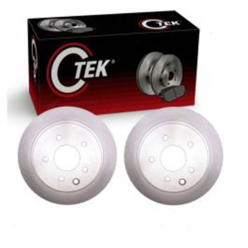 2 pc Centric CTEK Rear Disc Brake Rotors for 2011-2017 Nissan Juke