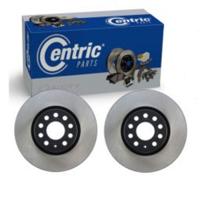2 pc Centric Premium Front Disc Brake Rotors for 2006-2018 Seat Leon