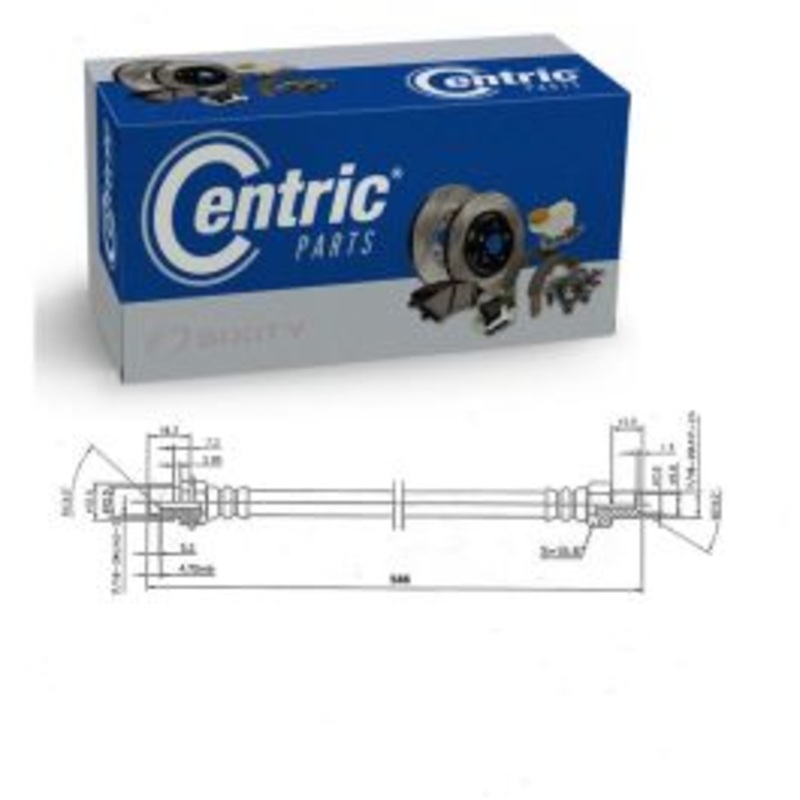 Centric Premium Rear Forward Brake Hydraulic Hose for 1970-1983 Ford F-600