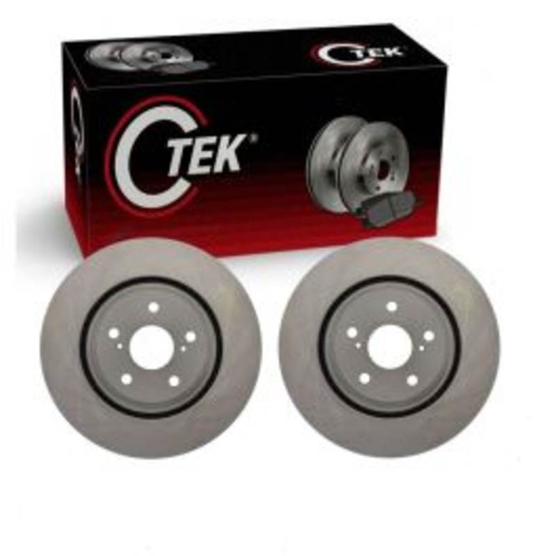 2 pc Centric CTEK Front Disc Brake Rotors for 2018-2021 Lexus NX300