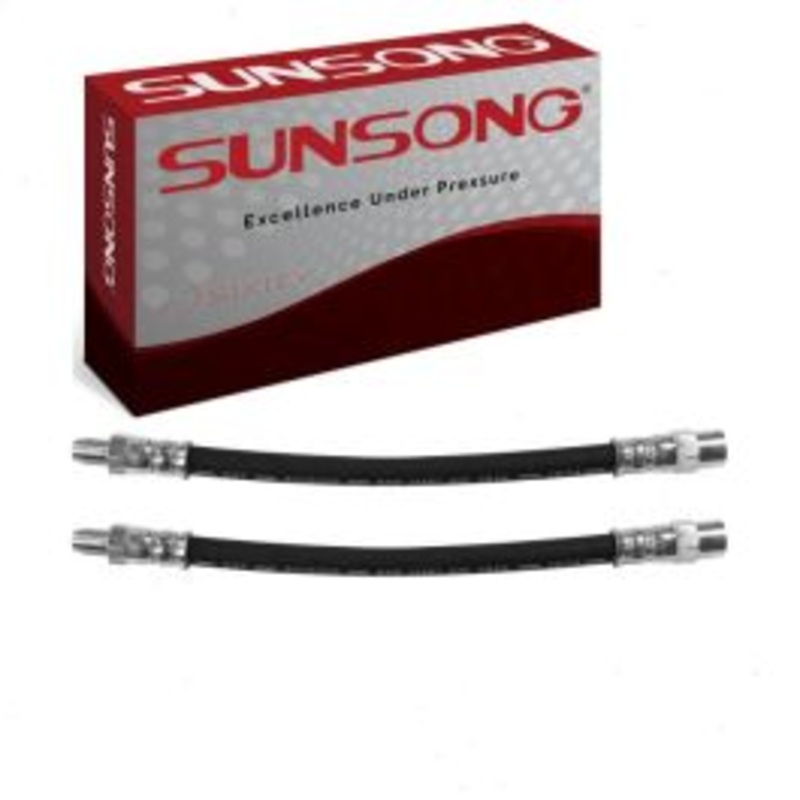 2 pc Sunsong Rear Outer Brake Hydraulic Hoses for 1988-1992 BMW 735iL