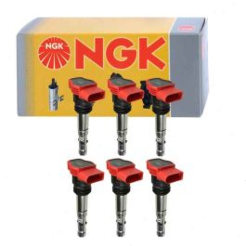 6 pc NGK Ignition Coils for 2002-2004 Audi A6 3.0L V6