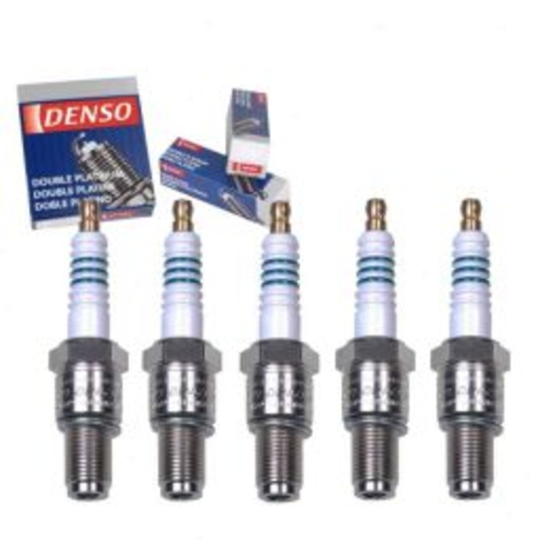 5 pc DENSO Double Platinum Spark Plugs for 1991 Audi 200 Quattro 2.2L L5