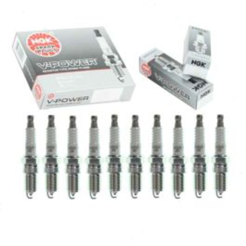 10 pc NGK V-Power Spark Plugs for 1999-2004 Ford F53 6.8L V10