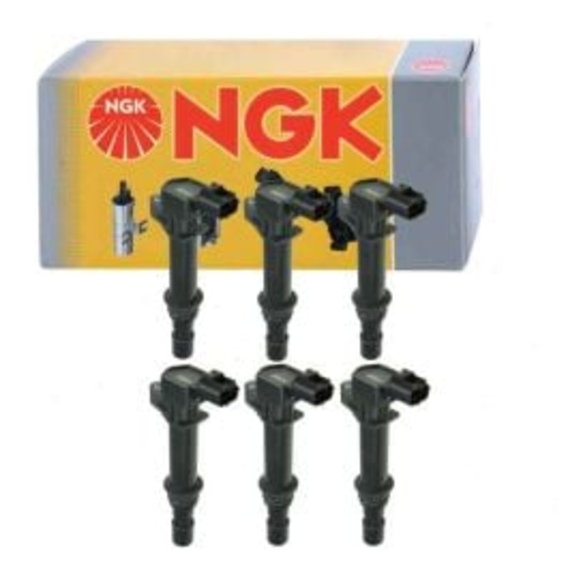6 pc NGK Ignition Coils for 2002-2008 Jeep Liberty 3.7L V6