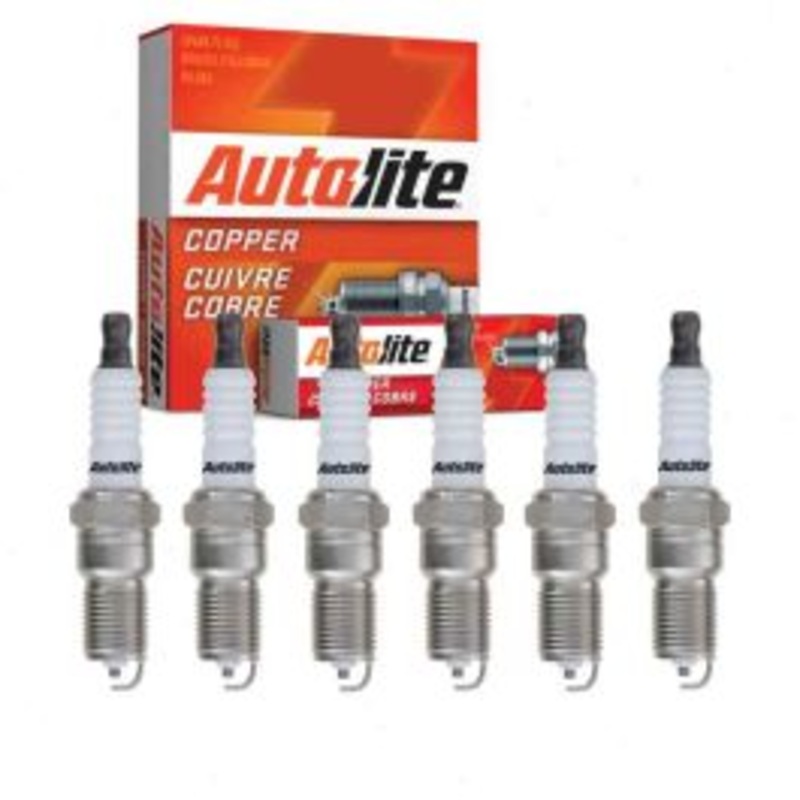 6 pc Autolite Copper Core Spark Plug for 1992-1994 Mercury Topaz 3.0L V6