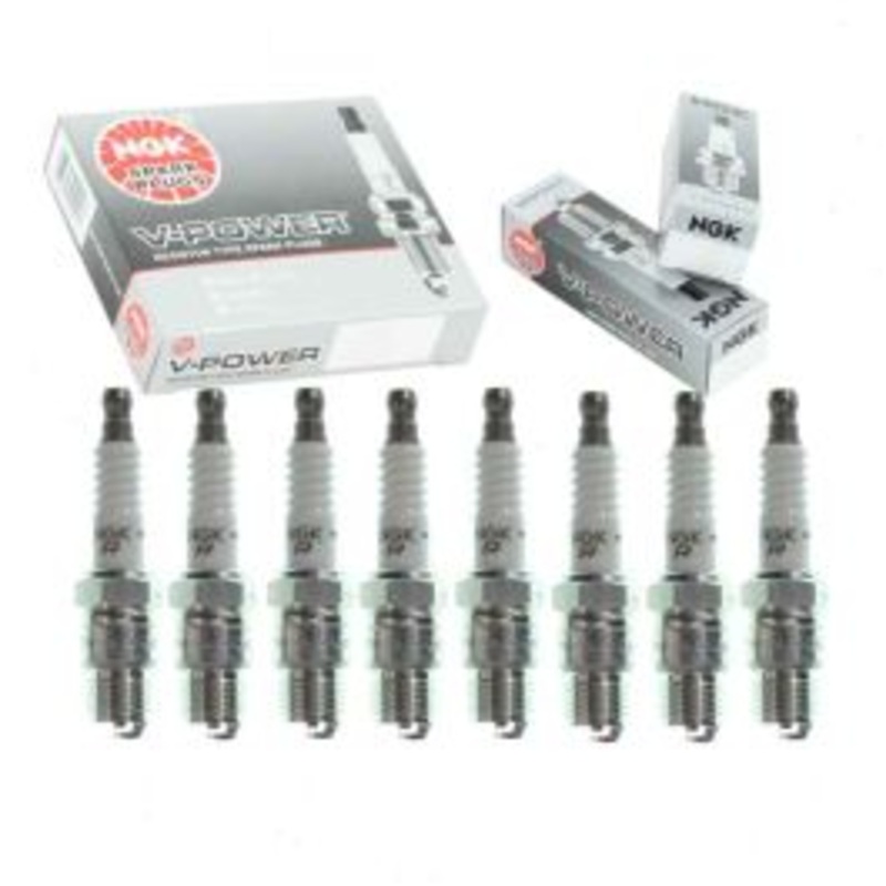 8 pc NGK V-Power Spark Plugs for 1975 GMC P25 5.7L V8