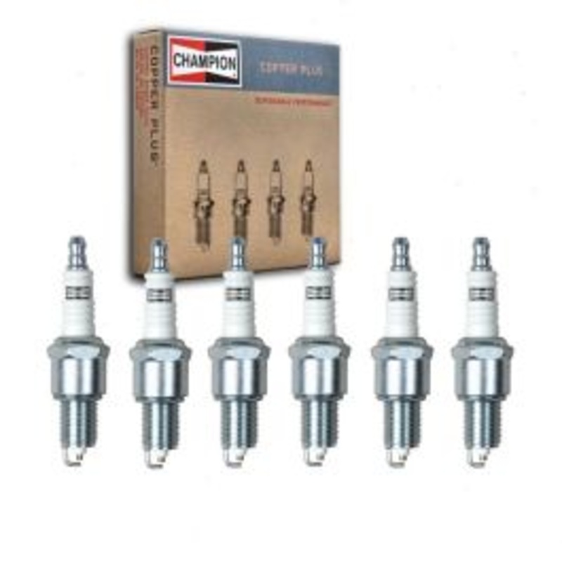 6 pc Champion Copper Plus Spark Plugs for 1967-1972 Dodge P200 3.7L L6
