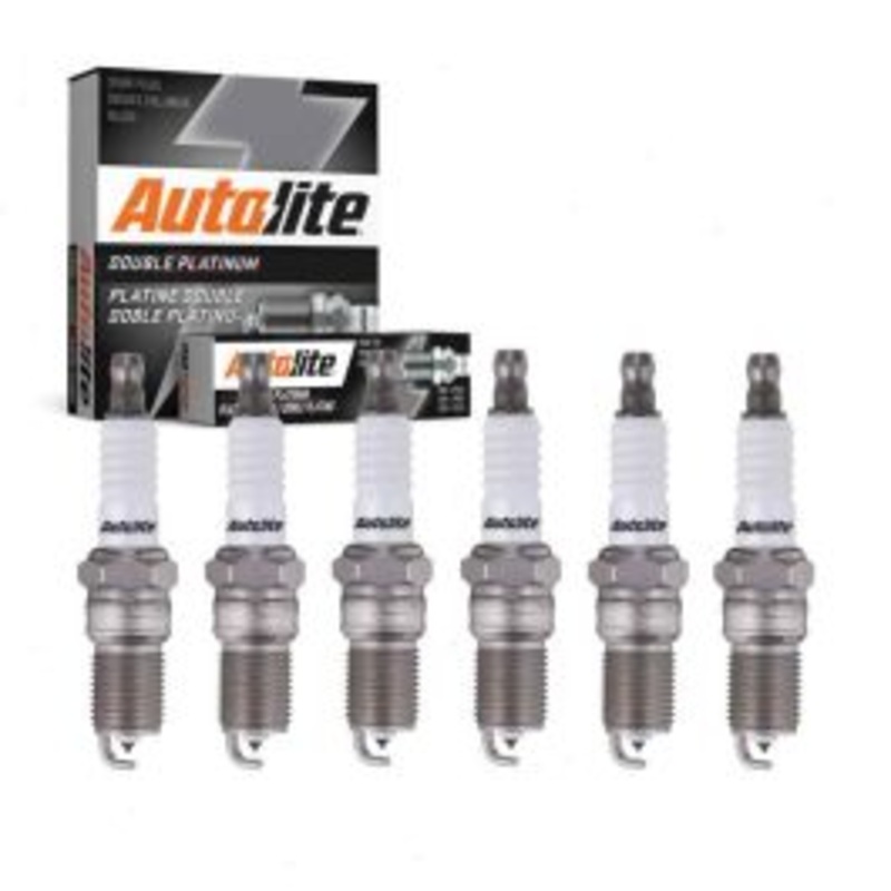 6 pc Autolite Double Platinum Spark Plug for 1987-1990 Peugeot 505 2.8L V6