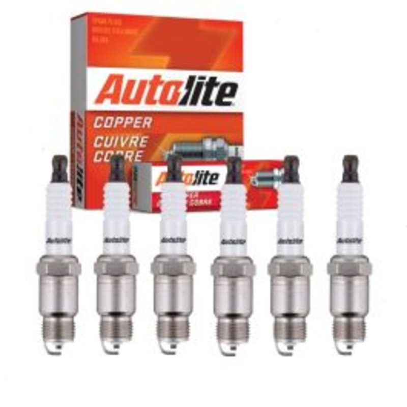 6 pc Autolite Copper Core Spark Plugs for 1971 GMC C15 C1500 Suburban 4.1L L6