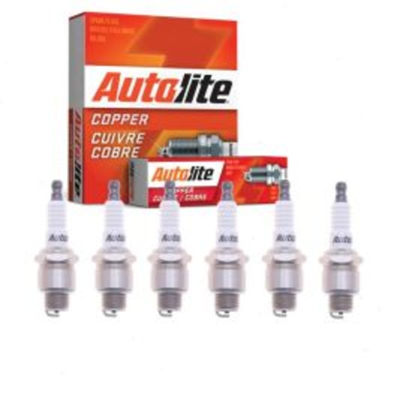 6 pc Autolite Copper Core Spark Plugs for 1939 Fargo FH1 Pickup 3.3L L6