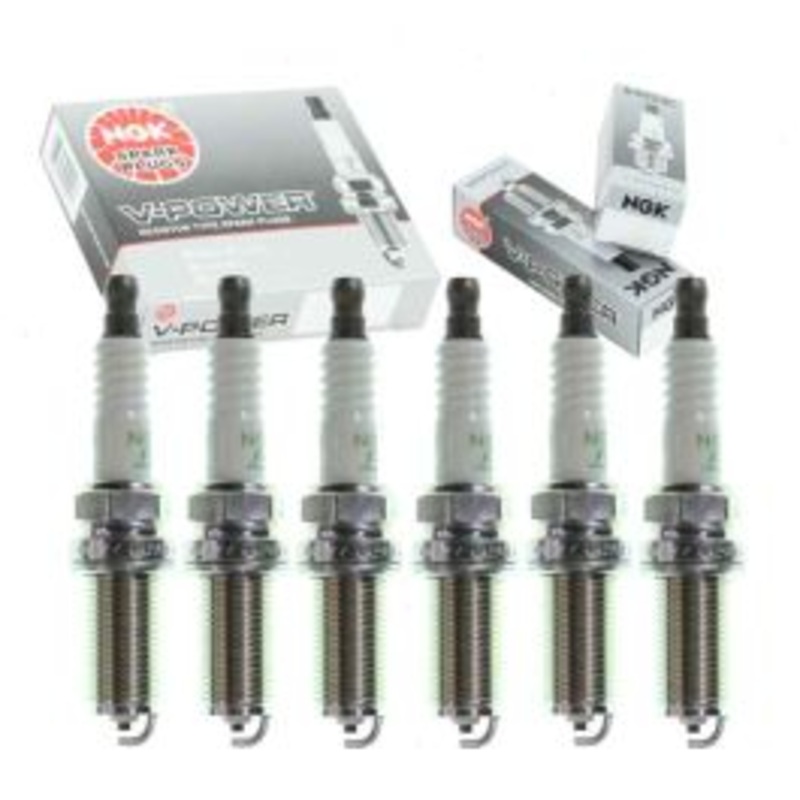 6 pc NGK V-Power 6376 LFR5A-11 Spark Plugs