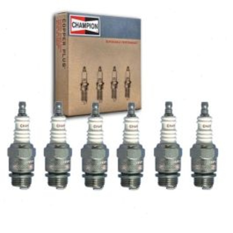 6 pc Champion Industrial Spark Plugs for 1955-1958 Checker A8 3.7L L6