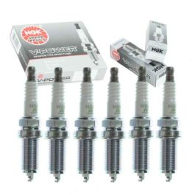 6 pc NGK V-Power Spark Plugs for 2008 BMW 528xi 3.0L L6