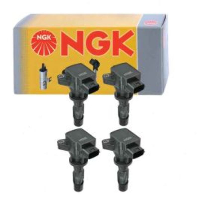4 pc NGK Ignition Coils for 2010-2013 Mazda 3 2.3L L4