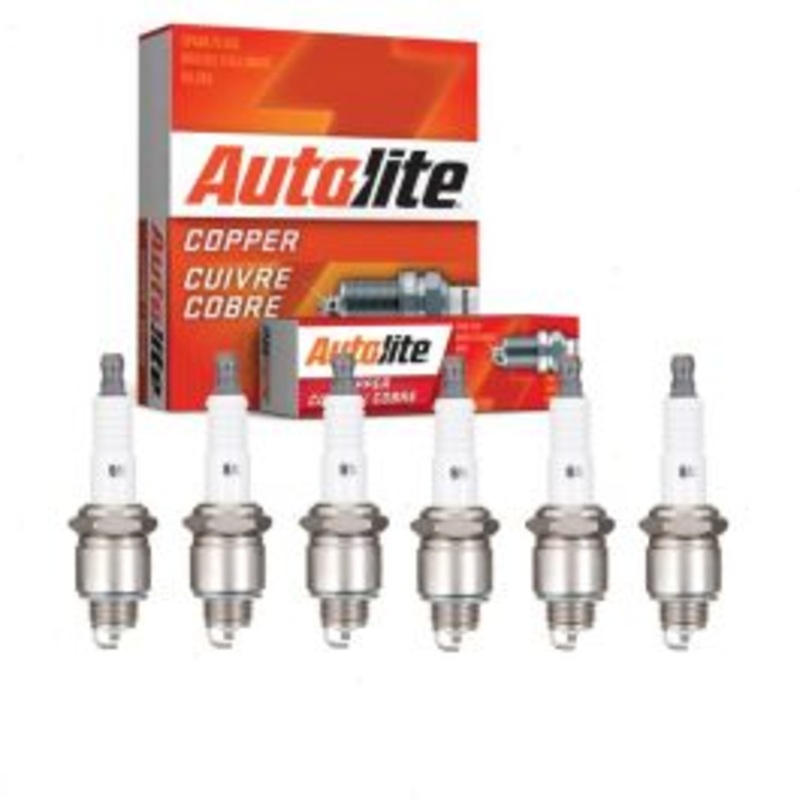 6 pc Autolite Copper Core Spark Plugs for 1953-1957 Chevrolet Two-Ten Series 3.8L L6
