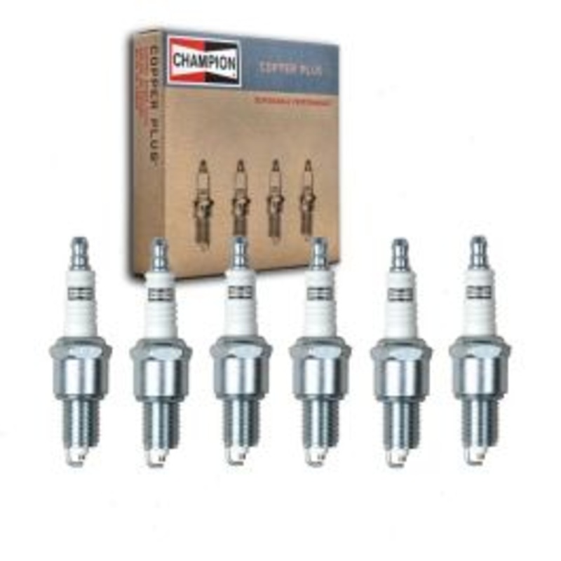 6 pc Champion Copper Plus Spark Plugs for 1964 Jeep J-220 3.8L L6