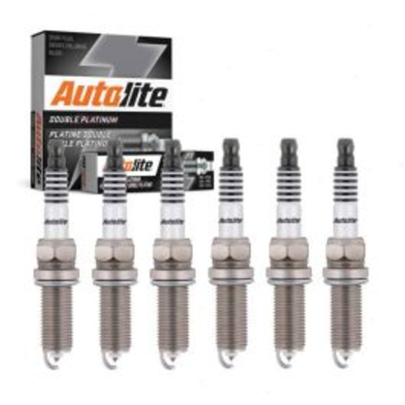 6 pc Autolite Double Platinum Spark Plug for 2009-2012 Infiniti G37 3.7L V6