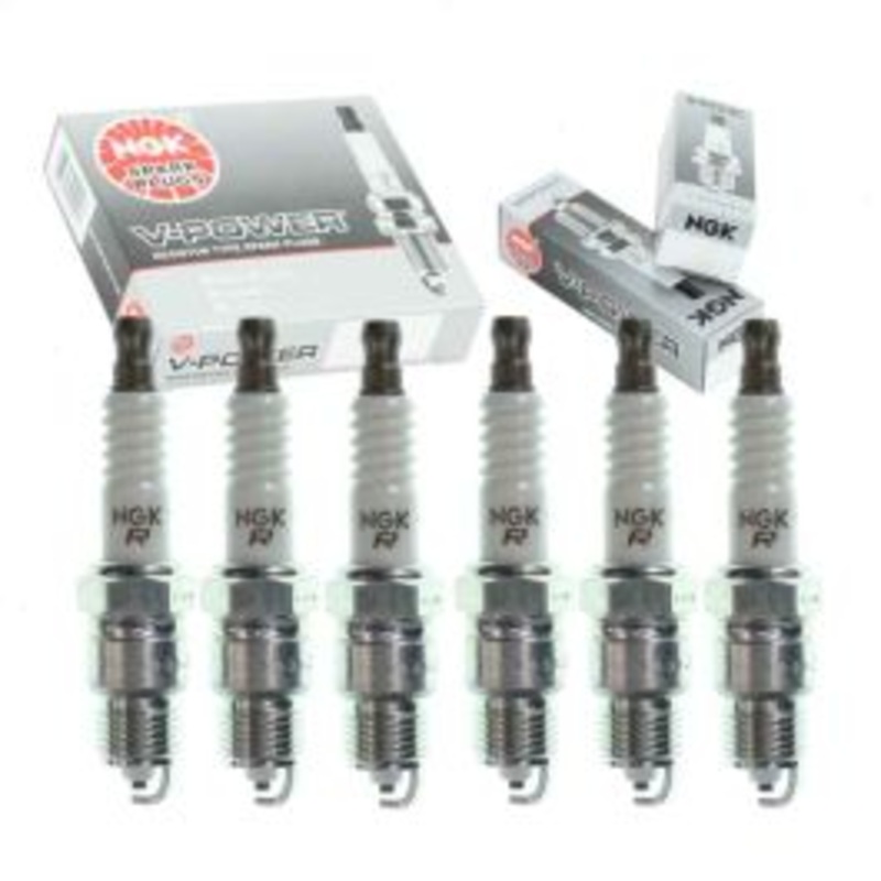 6 pc NGK V-Power Spark Plugs for 1974 Dodge B300 Van 3.7L L6