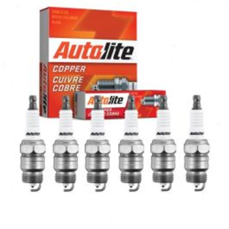 6 pc Autolite Copper Core Spark Plugs for 1965-1966 Ford Custom 500 3.9L L6