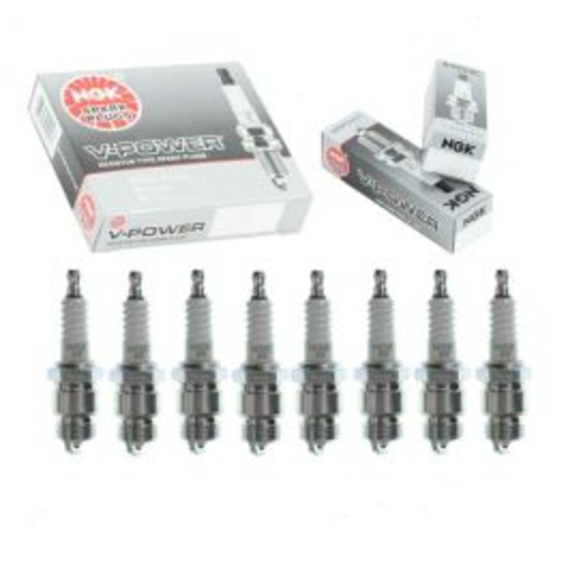 8 pc NGK V-Power Spark Plugs for 1955-1956 Ford Customline 4.4L V8