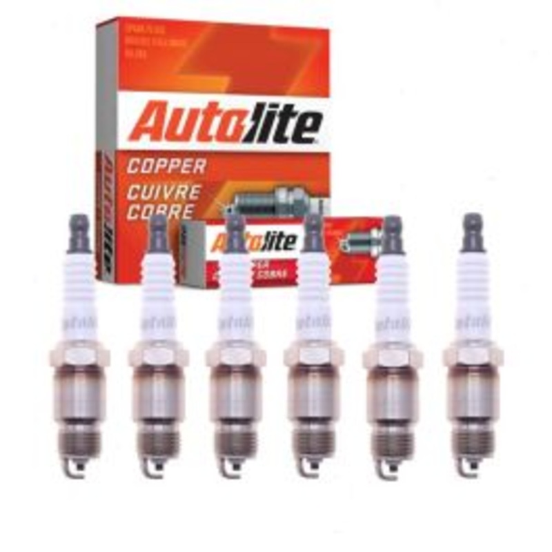 6 pc Autolite Copper Core Spark Plugs for 1970-1971 GMC K15 K1500 Suburban 4.8L L6