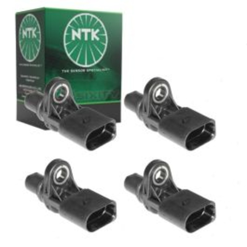 4 pc NTK Camshaft Position Sensors for 2007-2008 Audi A4 Quattro 2.0L L4