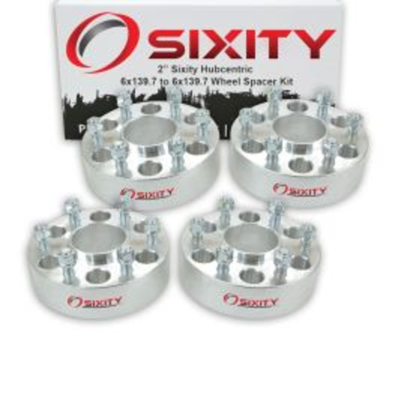 Sixity 4 pc 2" Inch Thick 6x139.7 Wheel Spacers M14x1.5mm 1.25in Hubcentric