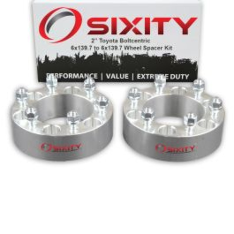 Sixity 2 pc 2" Thick Wheel Spacers - Toyota Tacoma Truck - 6x139.7mm