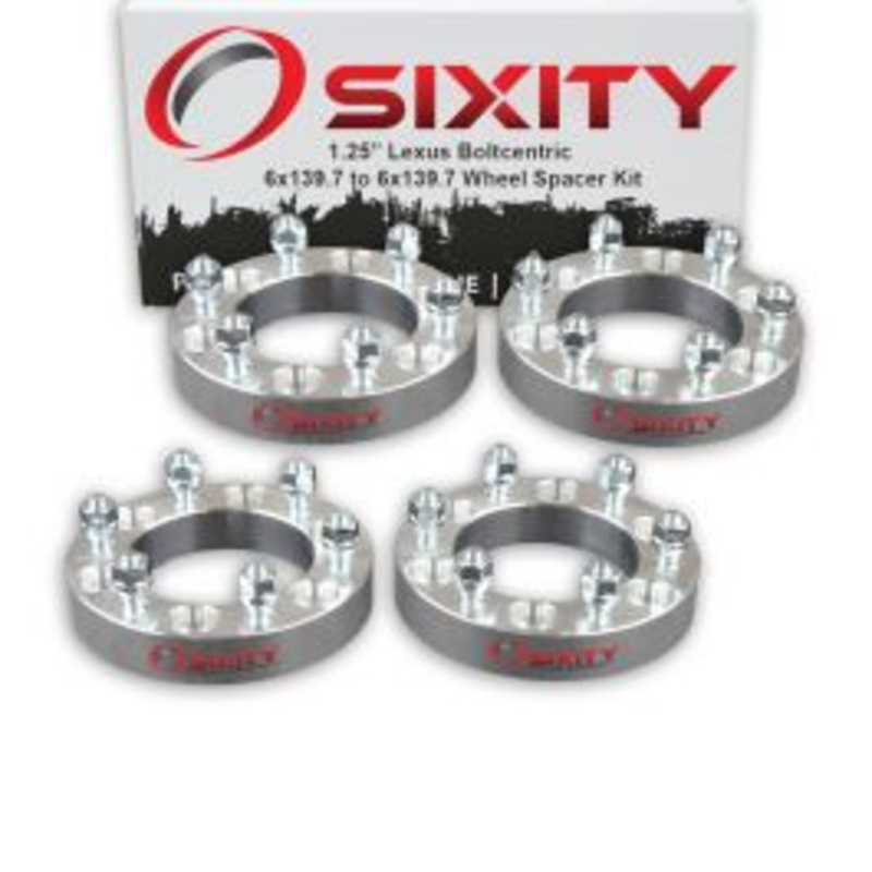 Sixity 4 pc 1.25" Thick Wheel Spacers - Lexus GX470 LX450 - 6x139.7mm