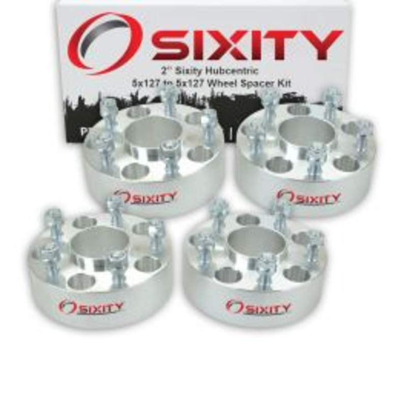 Sixity 4 pc 2" Inch Thick 5x127 Wheel Spacers 1/2-20tpi 1.25in Hubcentric