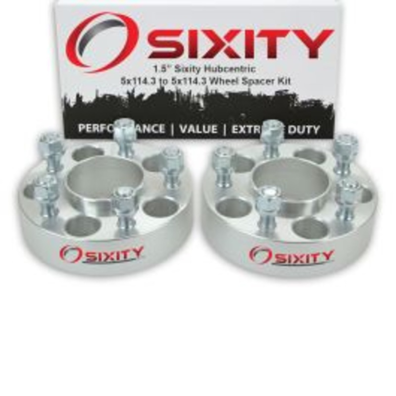 Sixity 2 pc 1.5" Inch Thick 5x114.3 Wheel Spacers 1/2-20tpi 1.25in Hubcentric