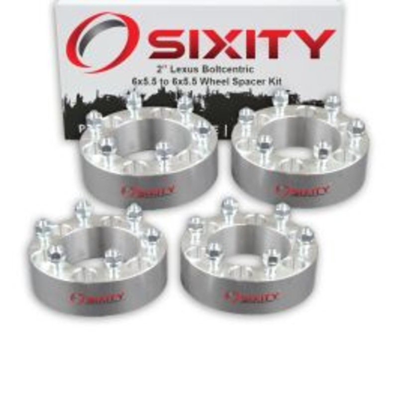Sixity 4 pc 2" Thick Wheel Spacers - Lexus GX470 LX450 - 6x5.5