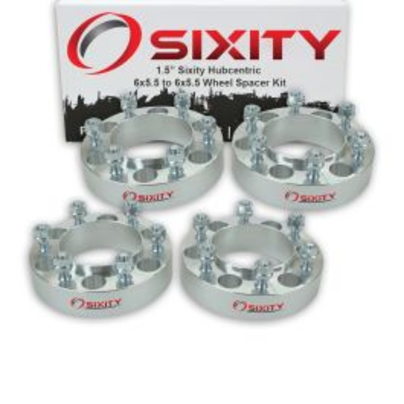 Sixity 4 pc 1.5" Inch Thick 6x5.5 Wheel Spacers M12x1.5mm 1.25in Hubcentric