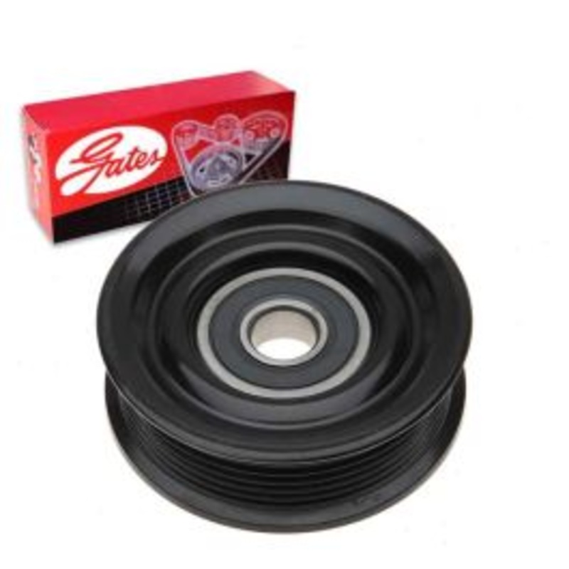 Gates DriveAlign Grooved Pulley Drive Belt Idler Pulley for 2002-2007 Ford F-350 Super Duty 5.4L 6.8L V10 V8