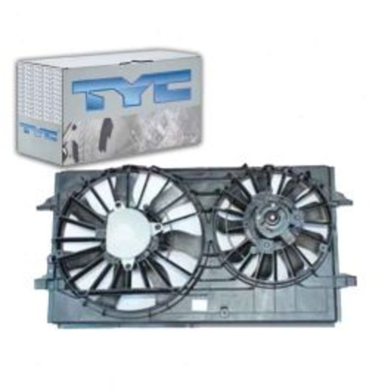 TYC Dual Radiator & Condenser Fan Assembly for 2007-2009 Saturn Aura 2.4L L4