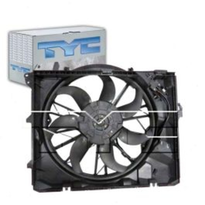 TYC Dual Radiator & Condenser Fan Assembly for 2006-2007 BMW 330i