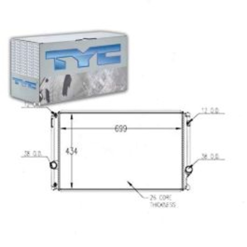 TYC Radiator for 2015 Lexus NX200t 2.0L L4