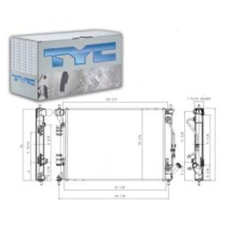 TYC Radiator for 2012-2013 Hyundai Elantra 1.8L L4