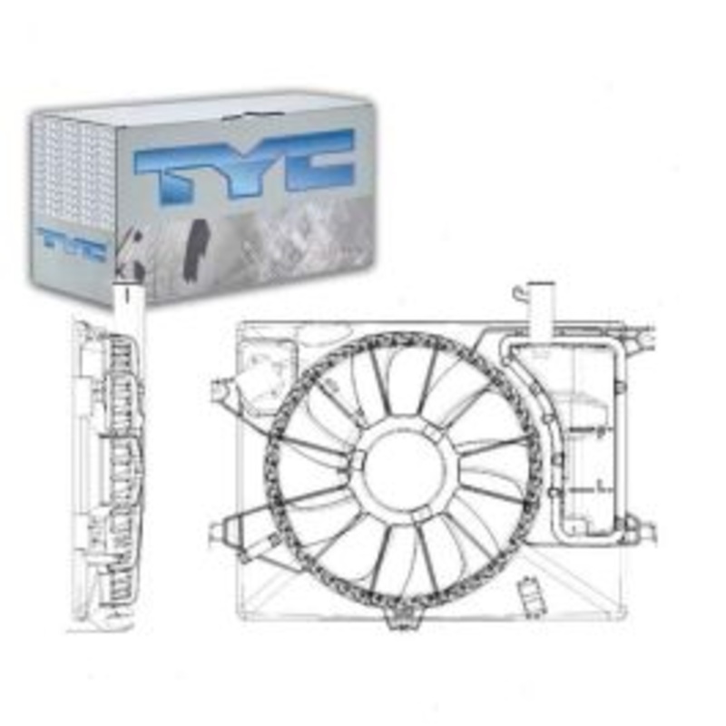 TYC 622580 Dual Radiator & Condenser Fan Assembly